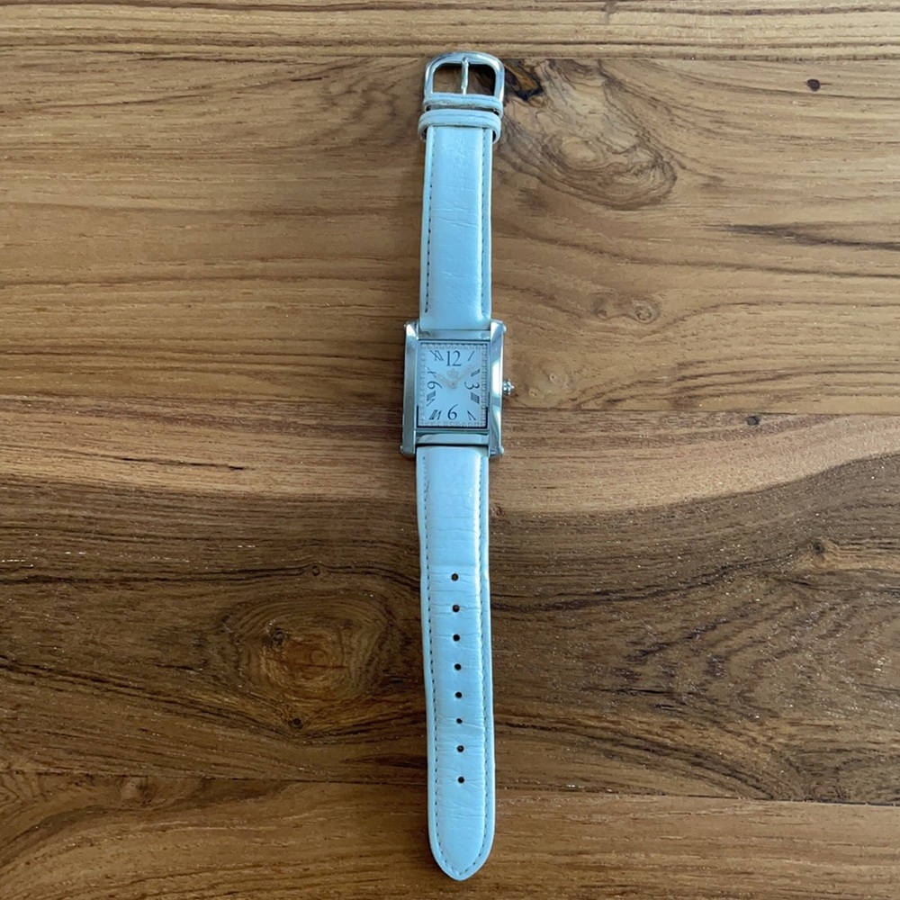 Juicy Couture white leather watch
